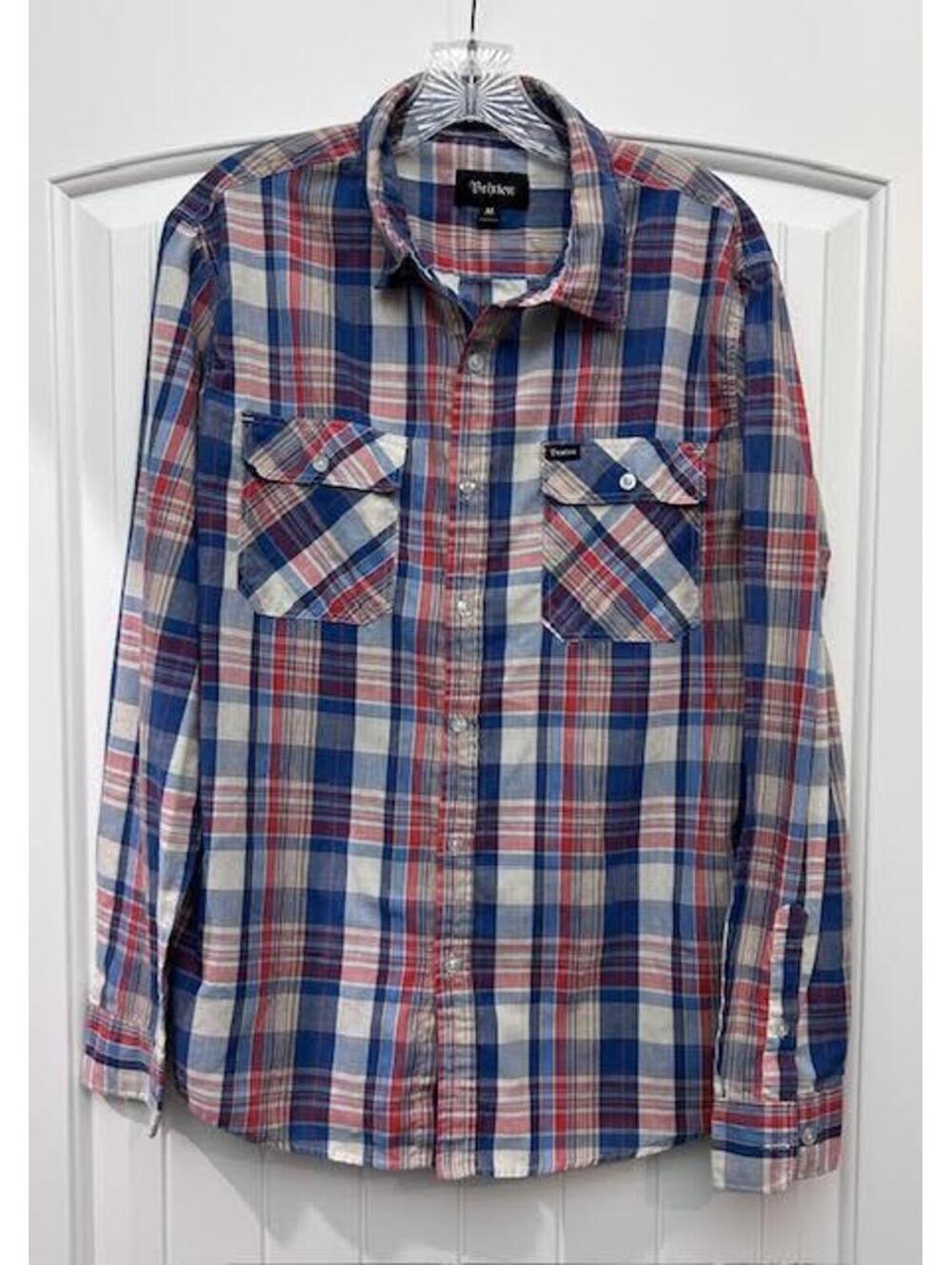 Brixton Plaid Skate/Surf Top GUC Lightweight Size Medium